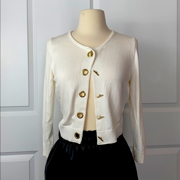 Calvin Klein Three Quarter Sleeve Button Shrug - Picture 5 of 15